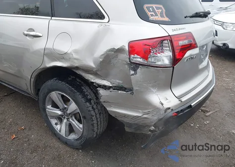 2012 Acura Mdx Technology Package z USA, uszkodzony, nr VIN 2HNYD2H30CH514846